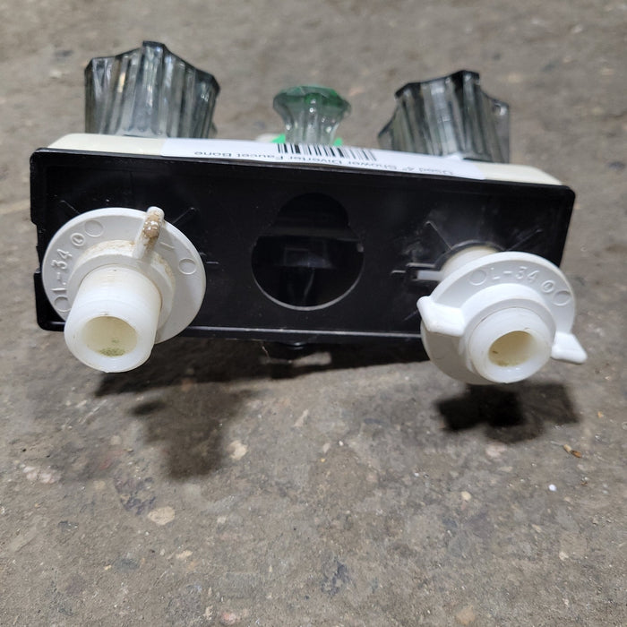 Used 4" Shower Faucet, With Diverter, Bone, Smoked Knobs