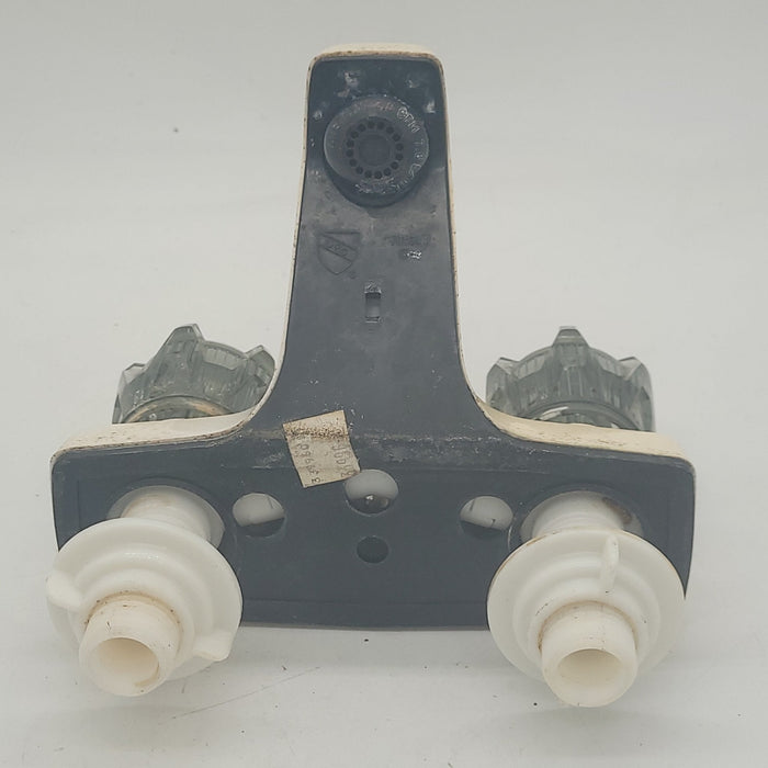 Used 4" Bathroom Faucet, Bone, Smoked Knobs