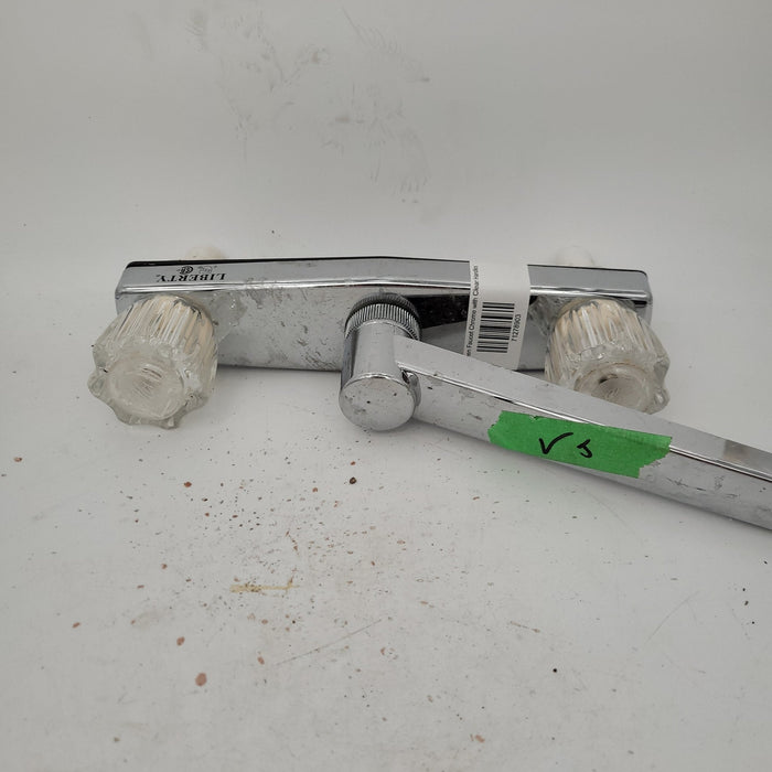 Used 8" Kitchen Faucet, Chrome, Clear Knobs