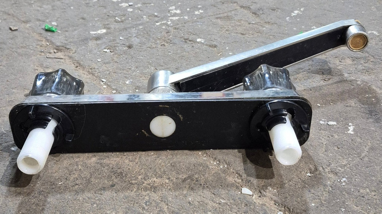 Used 8" Kitchen Faucet, Chrome, Smoked Knobs