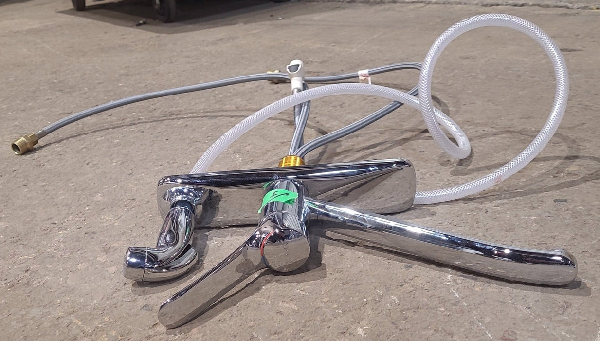 Used 8" Moen Kitchen Faucet Chrome with Chrome Handles and Sprayer - Young Farts RV Parts