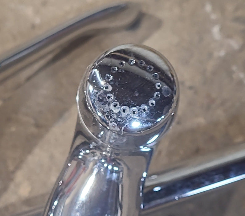Used 8" Moen Kitchen Faucet Chrome with Chrome Handles and Sprayer - Young Farts RV Parts