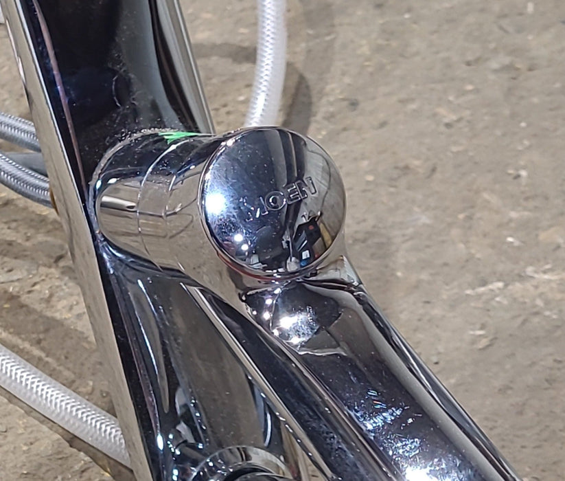 Used 8" Moen Kitchen Faucet Chrome with Chrome Handles and Sprayer - Young Farts RV Parts