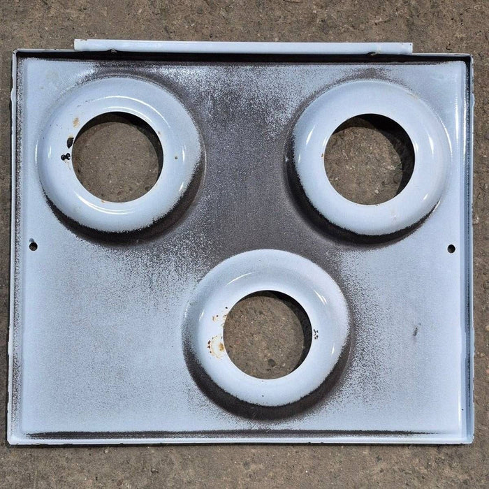 Used Atwood/ Wedgewood 3 - Burner Main Top, White - 53584 - Young Farts RV Parts