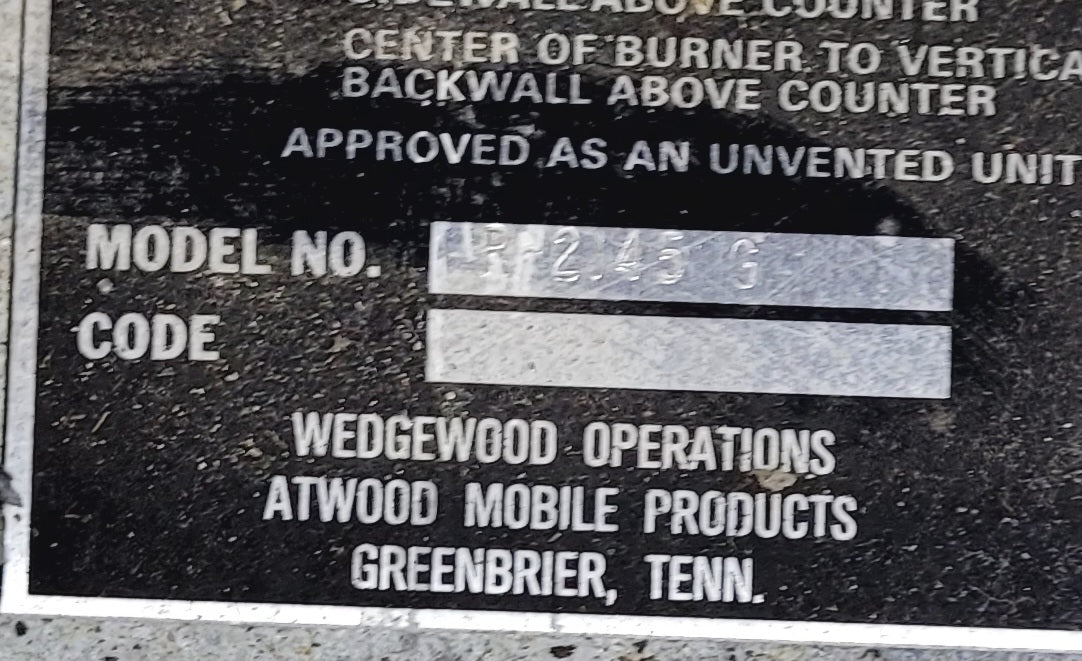 Used Atwood / Wedgewood Range Stove 4-Burner, 21 1/4” H - R2145G