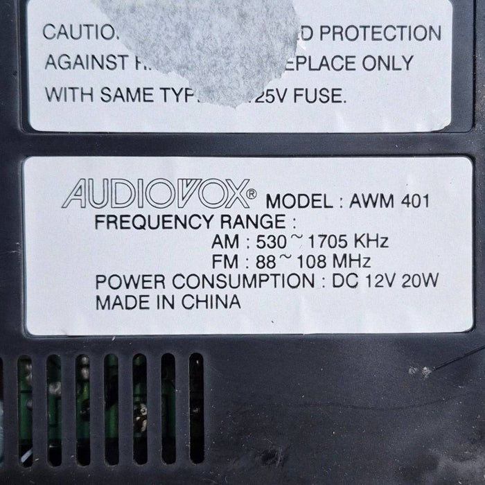 Used Audiovox RV Radio AWM401