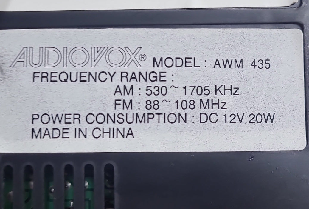 Used Audiovox RV Radio Model AWM435