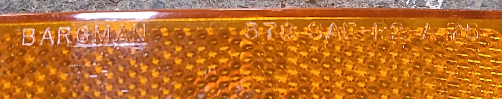 Used BARGMAN 378 : SAE-P2-A-75 Replacement Lens for Marker Light - Amber - Young Farts RV Parts