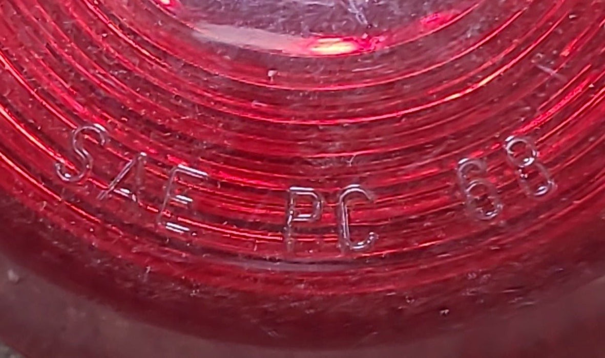 Used Bargman 50 : SAE PC 68 Replacement Lens for Marker Light -  Red