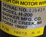 Used Barker RV Slide Out Motor - H - 200 (18015 R.H.) - Young Farts RV Parts