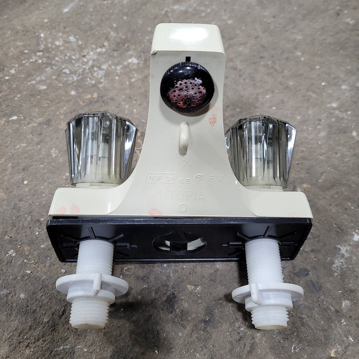 Used Bathroom Faucet Bone with Smoke Knobs