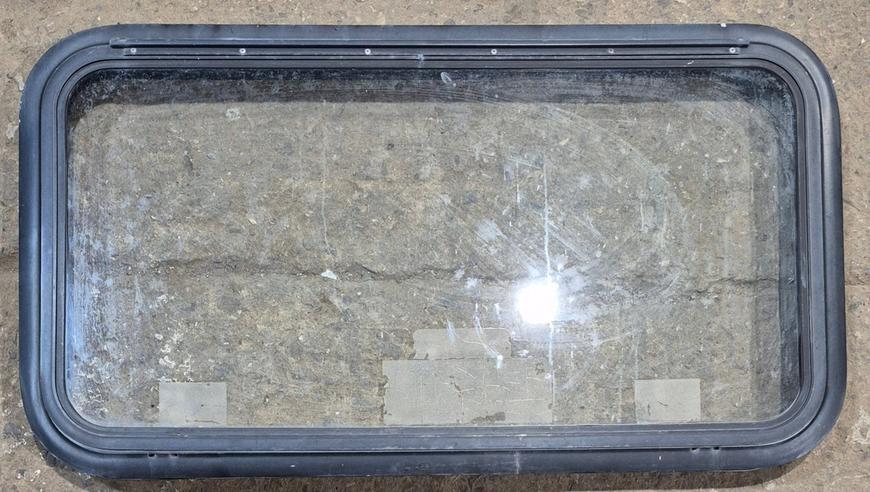 Used Black Emergency Radius Opening Window : 35 1/2" W x 18 3/4" H x 1 7/8"