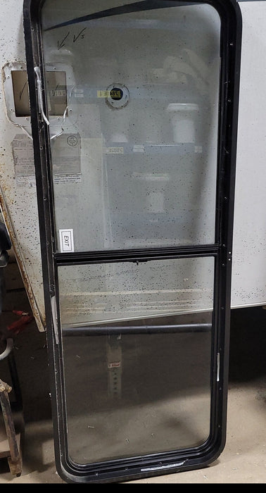 Used Black Radius Emergency Opening Window : 21 3/4" X 60 1/2" X 2" D