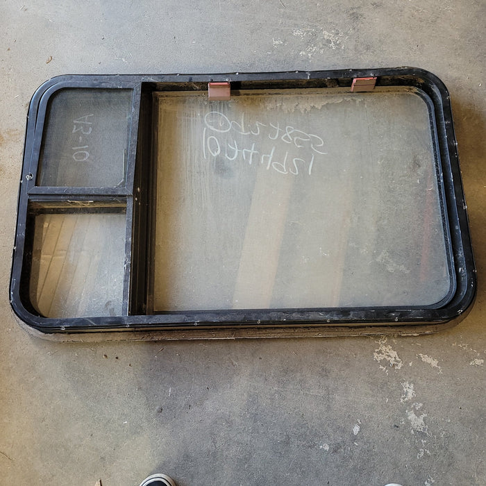 Used Black Radius Emergency Opening Window : 35 1/2" X 21 1/2" X 1 3/4" D