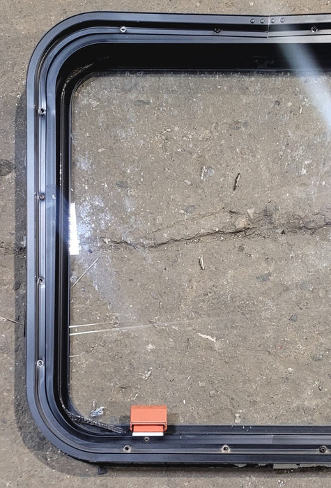 Used Black Radius Emergency Opening Window : 23 1/4" W x 21 1/2" H x 1 7/8"