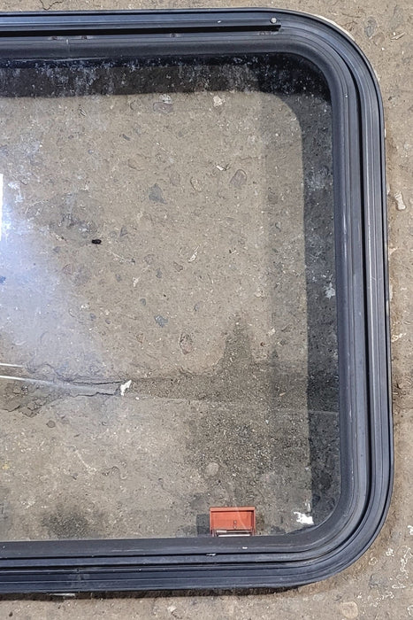 Used Black Radius Emergency Opening Window : 23 1/4" W x 21 1/2" H x 1 7/8"