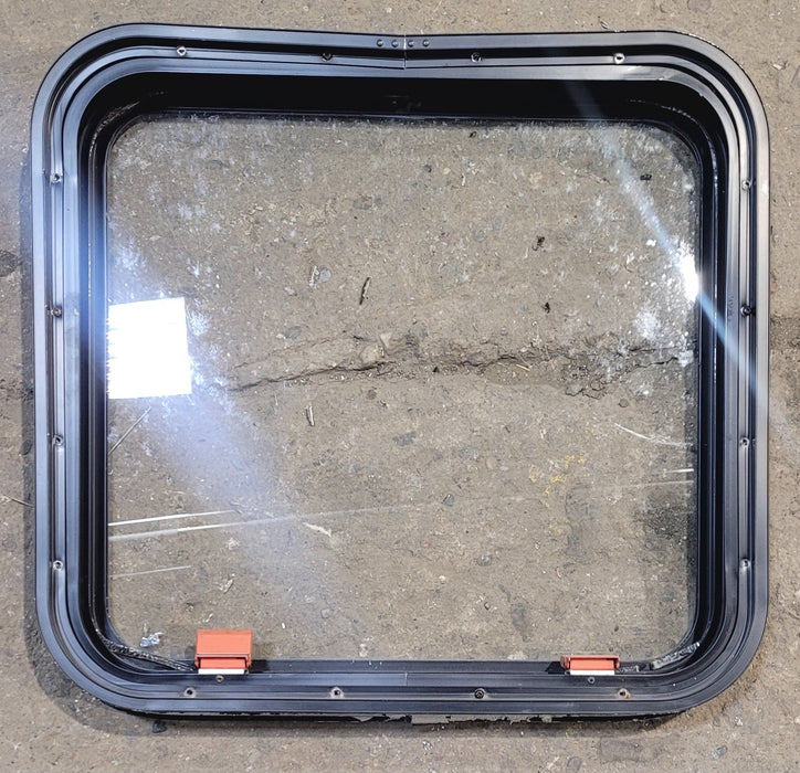 Used Black Radius Emergency Opening Window : 23 1/4" W x 21 1/2" H x 1 7/8"