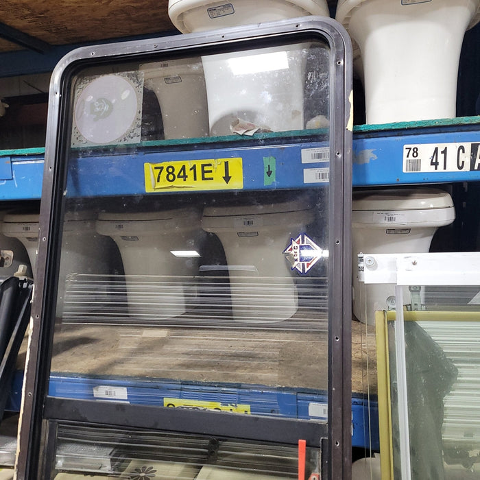 Used Black Radius Emergency Opening Window : 24" X 85" X 1" D