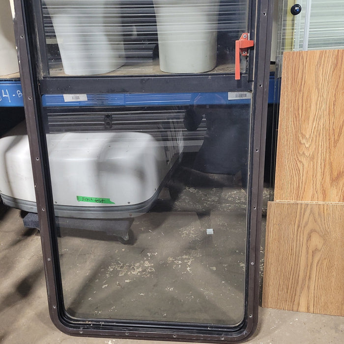 Used Black Radius Emergency Opening Window : 24" X 85" X 1" D