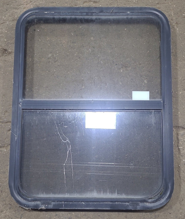 Used Black Radius Opening Window : 26 1/4" W x 34 1/4" H x 1 7/8" D