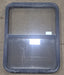 Used Black Radius Emergency Opening Window : 26 1/4" W x 34 1/4" H x 1 7/8" D - Young Farts RV Parts