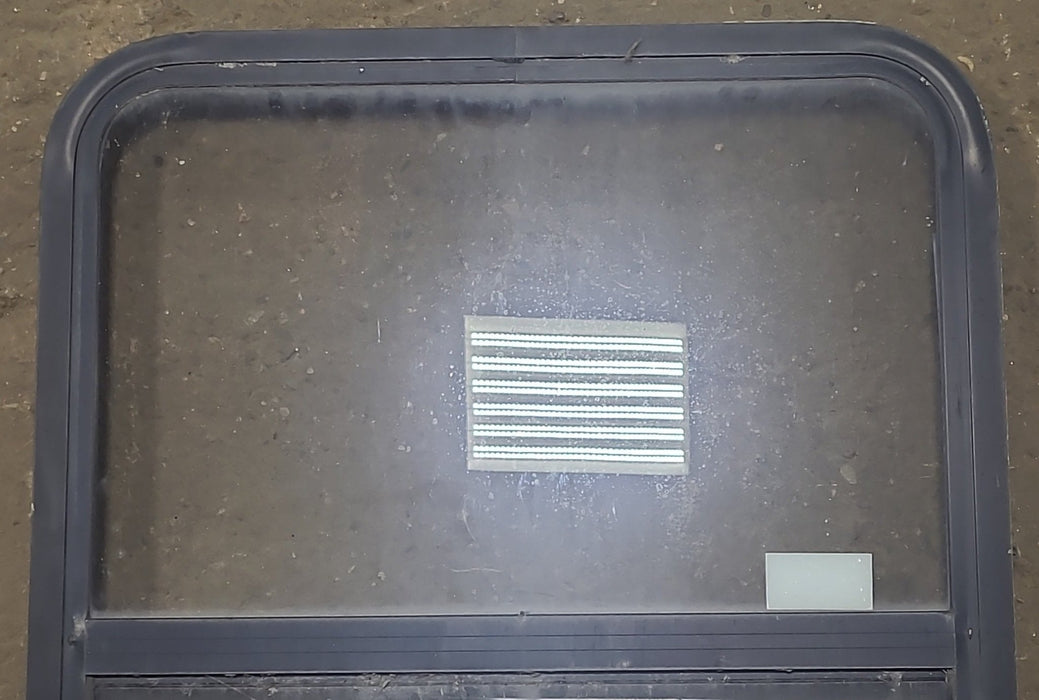 Used Black Radius Opening Window : 26 1/4" W x 34 1/4" H x 1 7/8" D