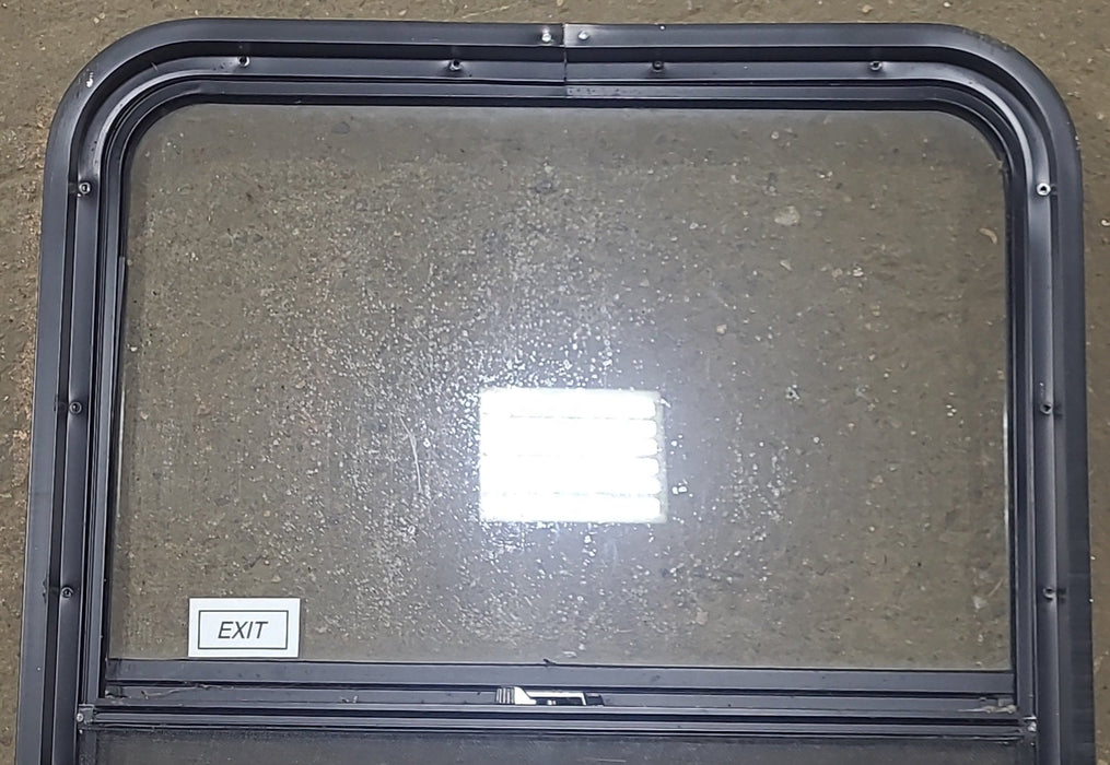Used Black Radius Opening Window : 26 1/4" W x 34 1/4" H x 1 7/8" D