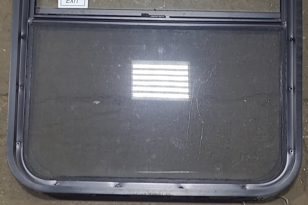 Used Black Radius Opening Window : 26 1/4" W x 34 1/4" H x 1 7/8" D