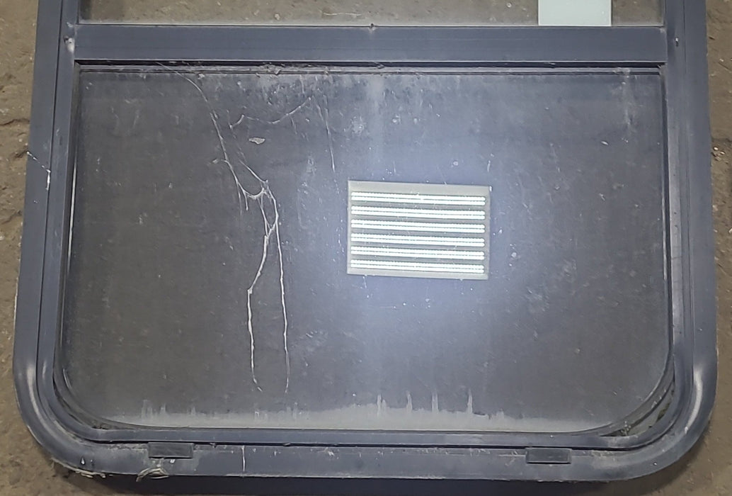 Used Black Radius Opening Window : 26 1/4" W x 34 1/4" H x 1 7/8" D