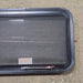 Used Black Radius Emergency Opening Window : 29 1/2" W x 19 1/2" H x 1 3/4" D - Young Farts RV Parts