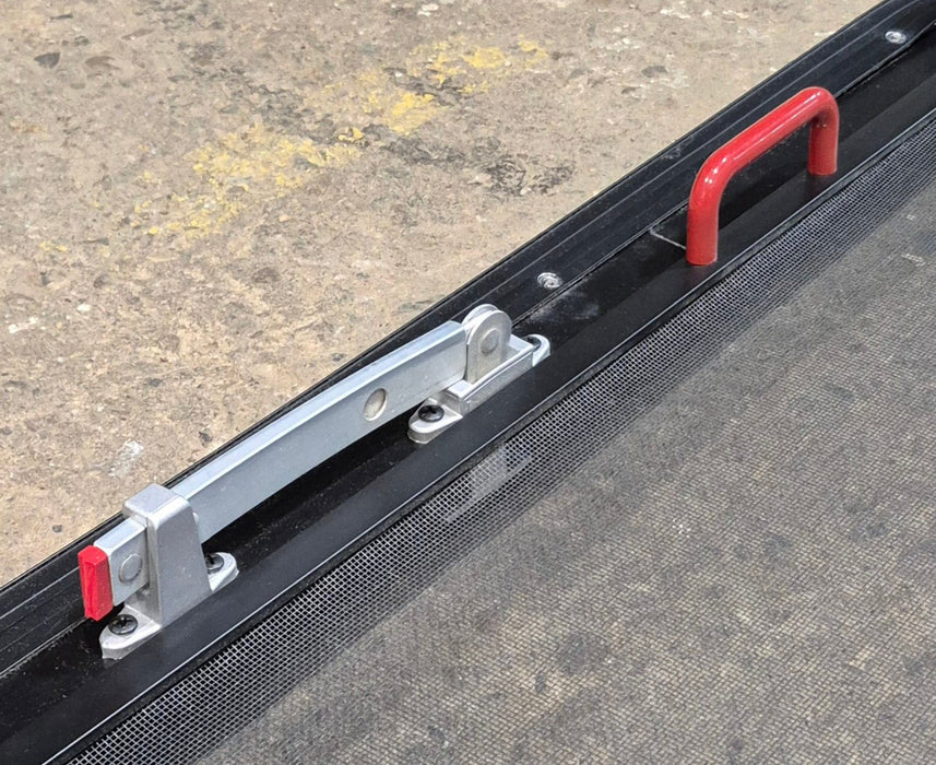 Used Black Radius Emergency Opening Window : 29 1/2" W x 21 1/2" H x 1 1/2"