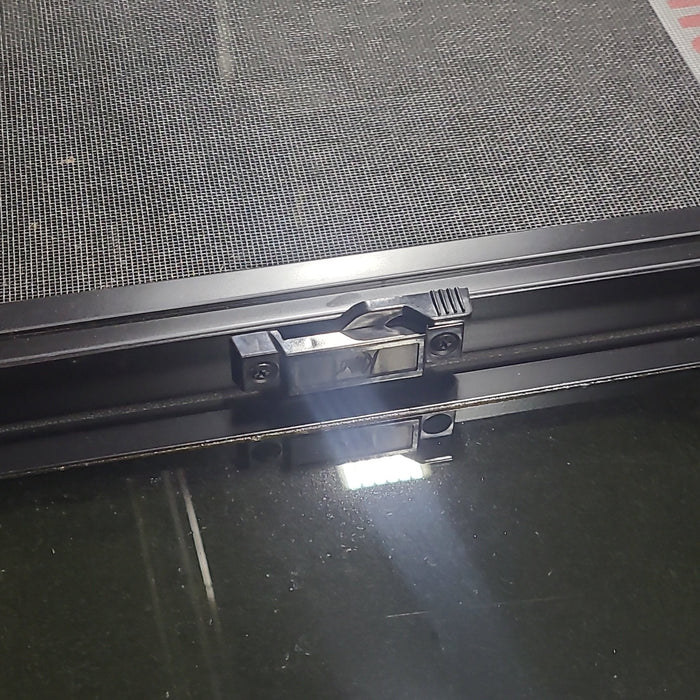 Used Black Radius Emergency Opening Window : 29 1/2" W x 21 1/2" H x 1 7/8" D - Young Farts RV Parts