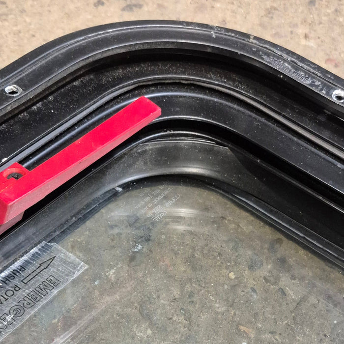 Used Black Radius Emergency Opening Window : 29 1/2" W x 21 1/2" H x 2" D