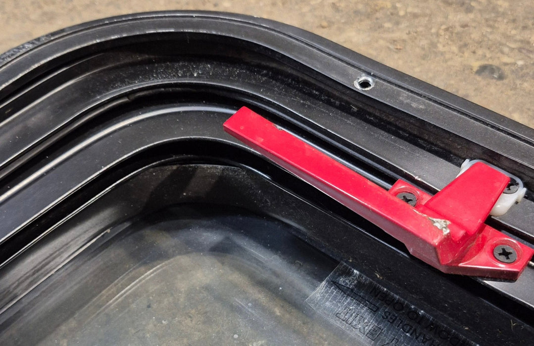 Used Black Radius Emergency Opening Window : 29 1/2" W x 21 1/2" H x 2" D
