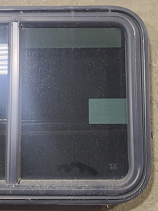 Used Black Radius Emergency Opening Window : 29 1/2" W x 21 1/2" H x 2" D - Young Farts RV Parts