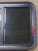 Used Black Radius Emergency Opening Window : 29 1/2" W x 21 1/2" H x 2" D - Young Farts RV Parts