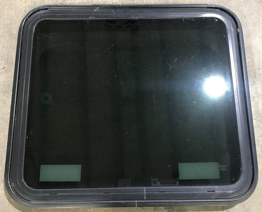 Used Black Radius Emergency Opening Window : 29 1/2" W x 25 1/2" H x 1 7/8" D
