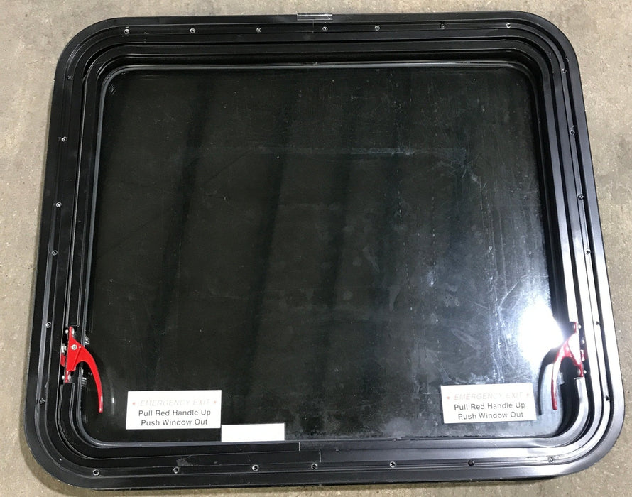 Used Black Radius Emergency Opening Window : 29 1/2" W x 25 1/2" H x 1 7/8" D