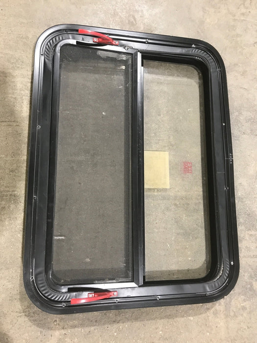 Used Black Radius Emergency Opening Window : 29 1/2" W X 29 1/2" H X 2" D