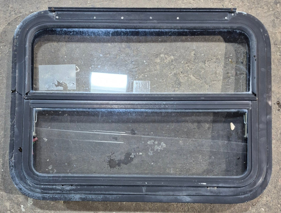 Used Black Radius Emergency Opening Window : 29 1/4" W x 21 1/4" H x 1 1/2"