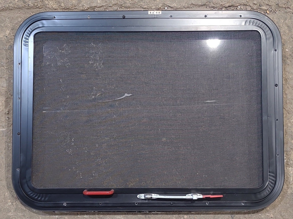 Used Black Radius Emergency Opening Window : 29 1/4" W x 21 1/4" H x 1 1/4" D
