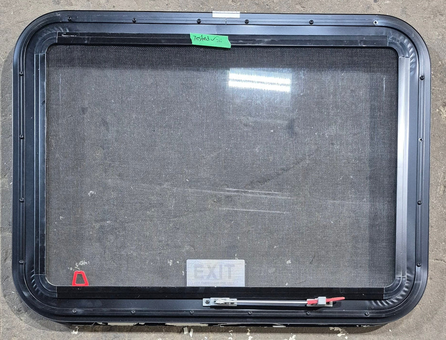 Used Black Radius Emergency Opening Window : 29 1/4" W x 21 1/4" H x 1 1/4" D