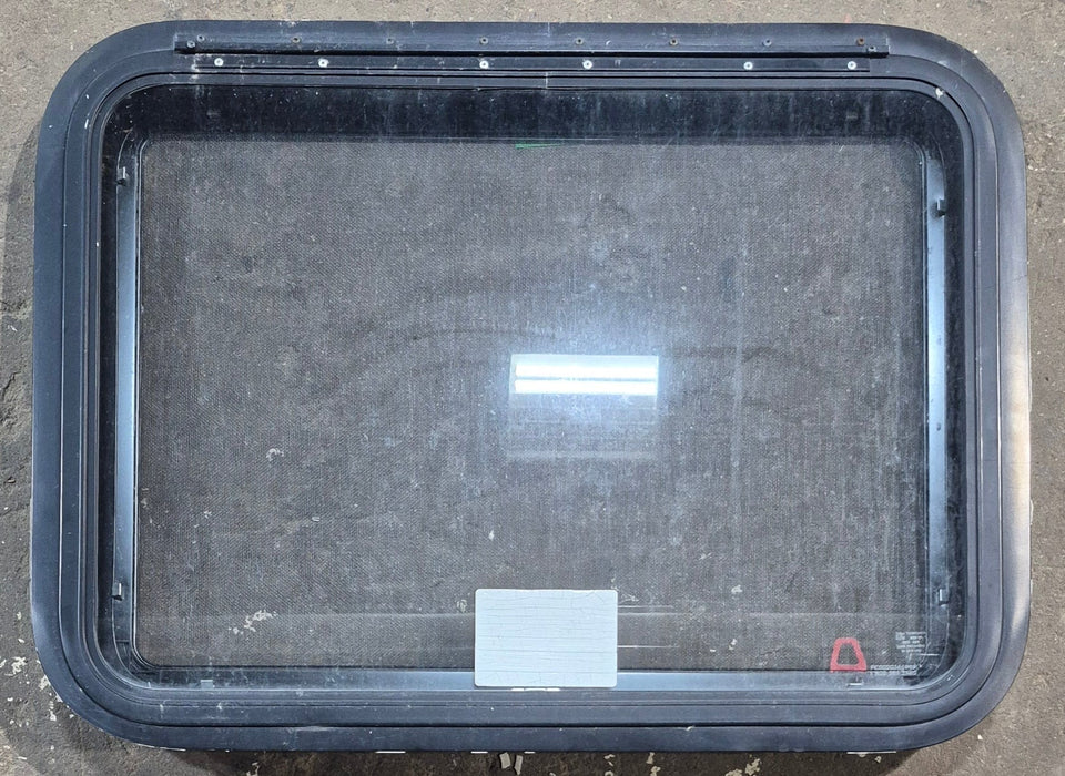 Used Black Radius Emergency Opening Window : 29 1/4" W x 21 1/4" H x 1 1/4" D