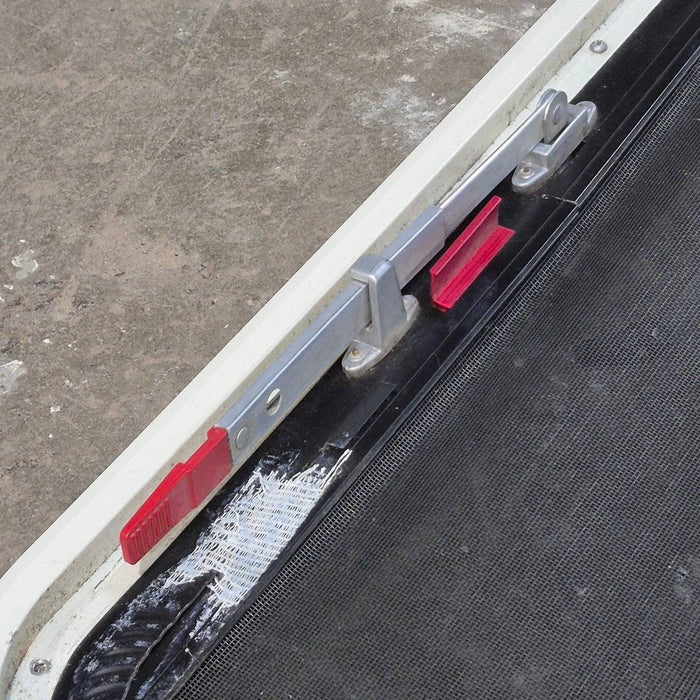 Used Black Radius Emergency Opening Window : 29" X 21.25" X 1.875"