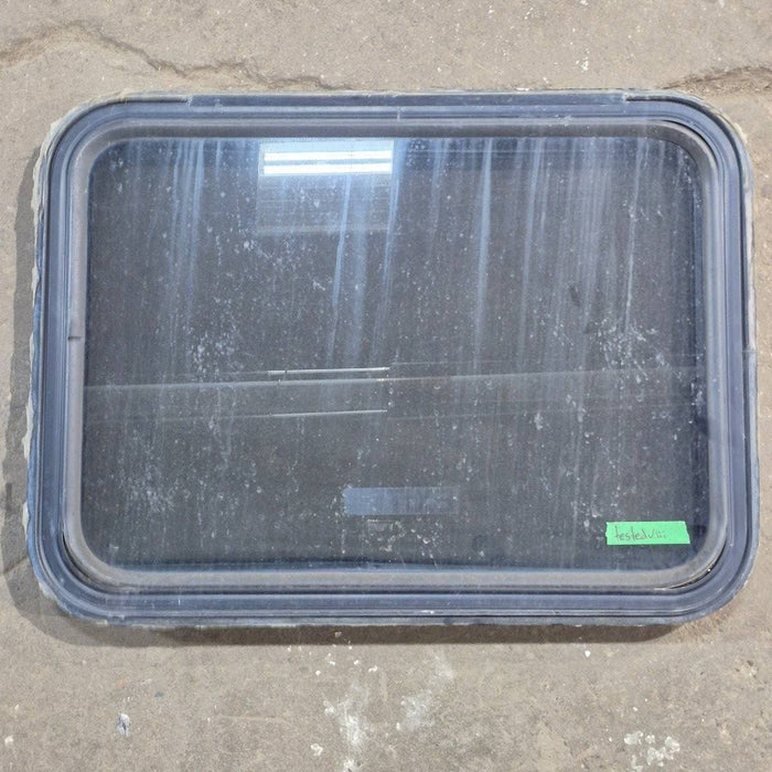 Used Black Radius Emergency Opening Window : 29" X 21.25" X 1.875"