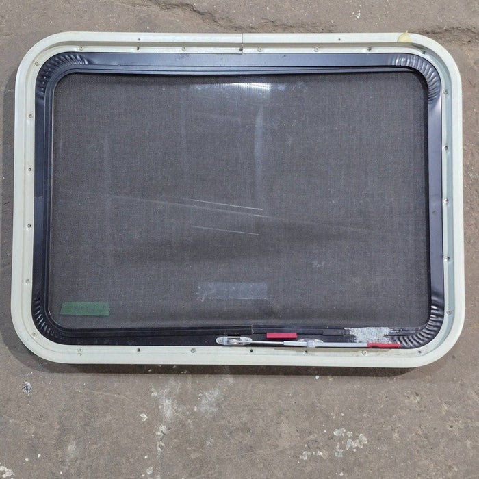 Used Black Radius Emergency Opening Window : 29" X 21.25" X 1.875"