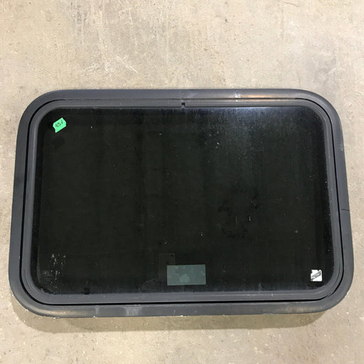 Used Black Radius Emergency Opening Window : 29.5" X 19.5" X 1.5" - Young Farts RV Parts