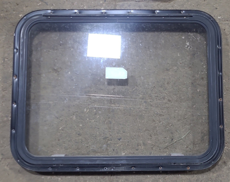 Used Black Radius Emergency Opening Window : 30 3/4" W x 23 3/4" H x 1 5/8" D