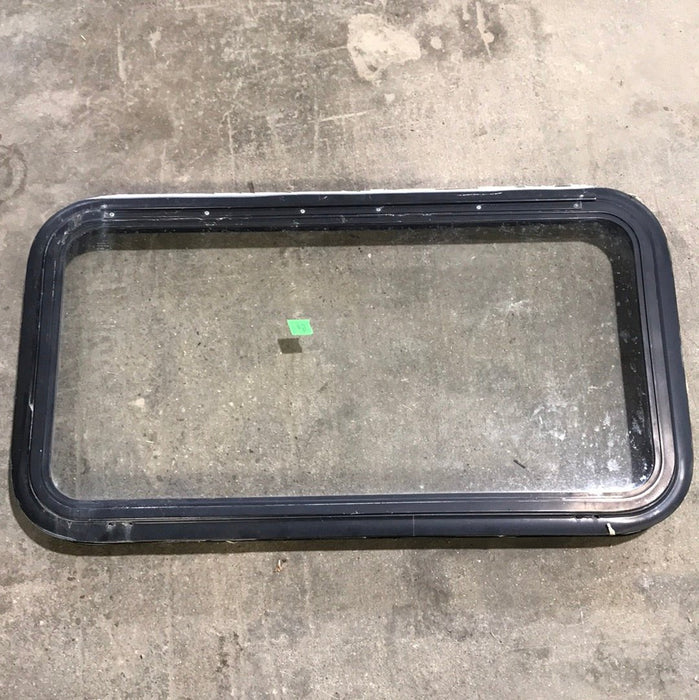 Used Black Radius Emergency Opening Window : 35 1/2" W X 18 1/2" H X 2" D