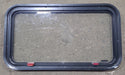 Used Black Radius Emergency Opening Window : 35 1/2" W x 19 1/2" H x 1 1/2" D - Young Farts RV Parts